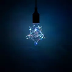 Лампа светодиодная Gauss Vintage Star E27 220-240 В 2 Вт звезда, свет RGB