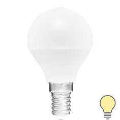 Лампа светодиодная Volpe E14 220-240 В 5 Вт шар малый матовая 470 лм теплый белый свет