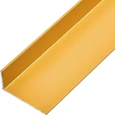 L-профиль с неравными сторонами 40x20x2x2700 мм, алюминий, цвет золотой Без бренда