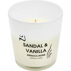 Свеча ароматизированная Sandal&Vanilla коричневая 8.5 см Stenova Home