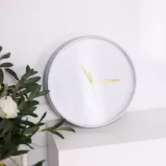 Часы настенные круглые пластик цвет белый 4.4x29.5 см Без бренда