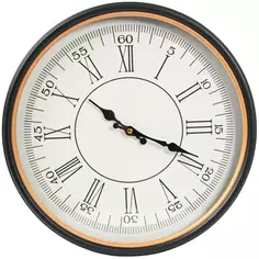 Часы настенные Classic круг МДФ цвет черно-золотой бесшумные ø40 см Без бренда