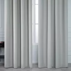 Комплект штор на ленте Кларис 140x280 см цвет серый Sanpa Home