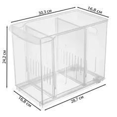 Контейнер Rolly 16.5x30.5x24.2 см 10.6 л пластик цвет прозрачный Без бренда