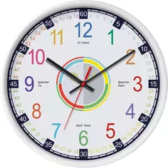 Часы настенные Troykatime Детские круглые пластик цвет разноцветный бесшумные ø30 см