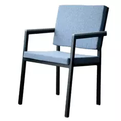 Кресло Версаль 55x62x85.5 см дерево цвет черный/серый Chillvert