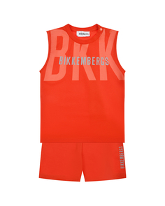Комплект: футболка и шорты, оранжевый Bikkembergs