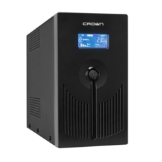 Источник бесперебойного питания Crown CMU-SP800EURO LCD USB CM000001871 Line Interactive 800VA480W, 1x12V/9AH, 4*EURO+1*IEC С13 bypass, AVR 140-290V,