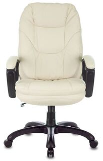 Кресло офисное Бюрократ CH-868N/WHITE руководителя, крестовина пластик, эко.кожа, цвет: слоновая кость