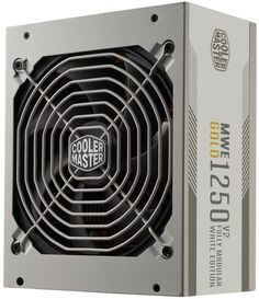 Блок питания ATX Cooler Master MWE Gold 1250 - V2 ATX 3.0 White Version 1250W, Active PFC, 80 PLUS Gold, 140mm fan, fully modular (ATX 12V 3.0)