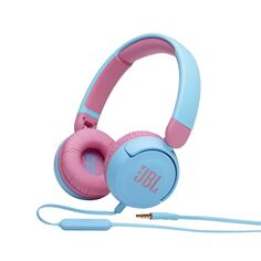 Наушники JBL Jr310 накладные с микрофоном детские, 1.0м, цвет голубой/розовый