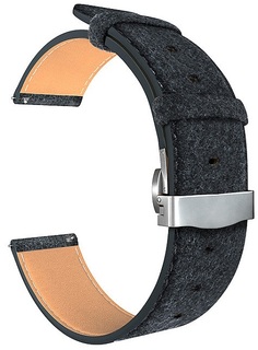 Ремешок на руку Lyambda MINKAR DSP-10-22 кожаный для часов 22 mm grey