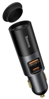 Зарядное устройство автомобильное Baseus CCBT-C0G USB, USB-C, прикуриватель, 3A, черный