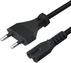 Кабель питания Lyambda LH-02-BK для ноутбуков 1 м 3*0.75 мм евровилка - 2 Pin черный