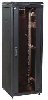 Шкаф ITK LN05-47U68-G сетевой 19" LINEA N 47U 600х800 мм стеклянная передняя дверь черный
