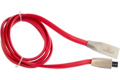 Кабель интерфейсный USB 2.0 Cablexpert CC-S-mUSB01R-1M AM/microB, серия Silver, длина 1м, красный, блистер
