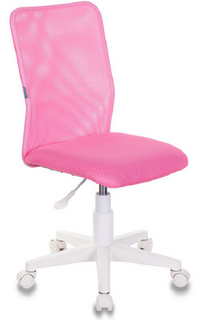 Кресло детское Бюрократ KD-9 цвет розовый TW-06A TW-13А сетка/ткань крестовина пластик белый