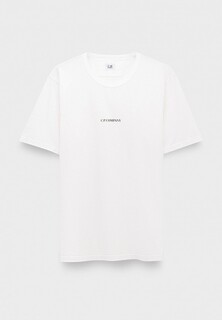 Футболка C.P. Company 24/1 jersey garment dyed logo t-shirt gauze white