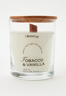 Свеча ароматическая Candle Me Tobacco & Vanilla, с деревянным фитилем