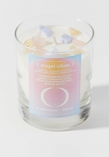 Свеча ароматическая Quarz ANGEL VIBES с кристаллами, 300 мл