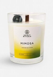 Свеча ароматическая Spirit Rituals "Мимоза", 200 г, древесный потрескивающий фитиль