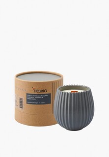 Свеча ароматическая Tkano с деревянным фитилём Cypress, Jasmine & Patchouli 60 ч