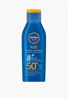 Лосьон для тела Nivea детский солнцезащитный, "Играй и купайся", SPF 50+, сверхводостойкий, 200 мл