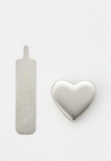Значок Moleskine для блокнота, Pins Heart Silver