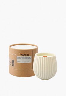 Свеча ароматическая Tkano с деревянным фитилём Nutmeg, Leather & Vanilla 60 ч
