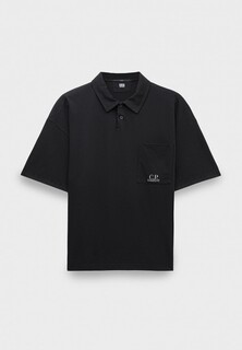 Поло C.P. Company 20/1 jersey boxy polo shirt black