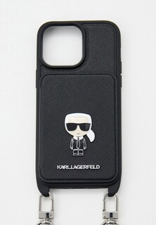 Чехол для iPhone и ремешок Karl Lagerfeld 14 Pro Max, кросс-боди с кардслотом