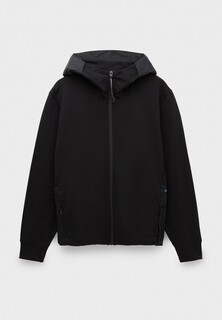 Худи C.P. Company metropolis series stretch fleece mixed zipped hoodie black