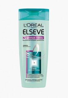 Шампунь LOreal Paris L'Oreal Elseve 3 Ценные глины, балансирующий, для волос, жирных у корней и сухих на кончиках, 400 мл