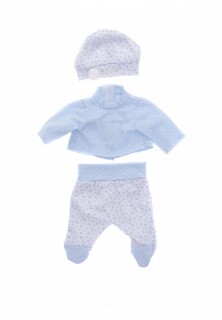 Одежда для куклы Munecas Dolls Antonio Juan 26 см, голубая кофта, шапка, ползунки