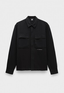 Рубашка C.P. Company broken linen/cotton shirt black