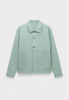 Рубашка C.P. Company broken linen/cotton pocket shirt green bay