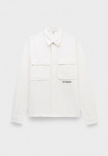 Рубашка C.P. Company broken linen/cotton shirt gauze white