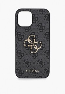 Чехол для iPhone Guess 12 Pro Max, PU 4G Big metal logo Grey