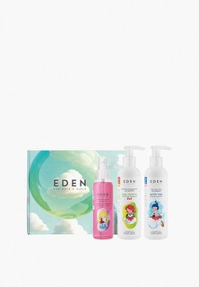 Набор подарочный Eden детский EDEN LITTLE LADY, для девочек шампунь-кондиционер + гель для душа + спрей для волос