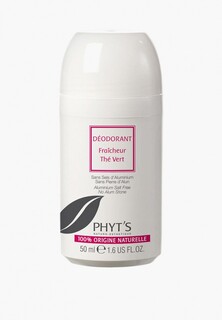 Дезодорант Phyts Phyt`S DEODORANT BILLE FRAICHEUR THE VERT, Без солей алюминия и квасцов, 50 мл