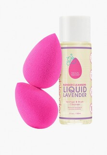 Набор спонжей для макияжа beautyblender с очищающим гелем