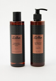 Набор для ухода за телом Zeitun Зейтун ZEITUN Подарочный набор для мужчин "Заряд энергии": шампунь для волос 2в1 и гель для душа
