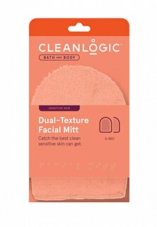 Спонж для очищения лица Cleanlogic рукавичка-мочалка для чувствительной кожи