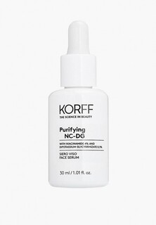 Сыворотка для лица Korff для чистоты кожи и уменьшения расширенных пор Purifying NC-DG FACE SERUM, 30 мл