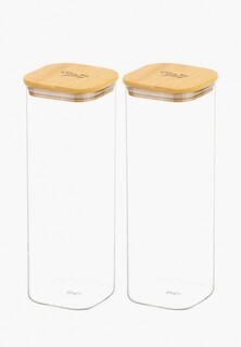 Набор контейнеров для хранения продуктов Elan Gallery 10х10х28,5 см Crystal glass