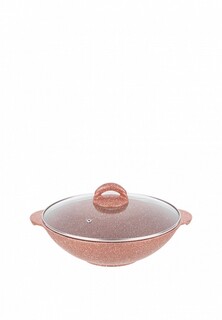 Сотейник Elan Gallery ВОК 3 л 28 см ГАРМОНИЯ ВКУСА Бронза с крышкой D28