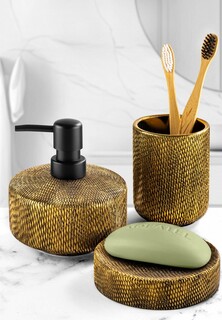 Набор аксессуаров для ванной Elan Gallery диспенсер 400 мл, мыльница, стакан 280 мл