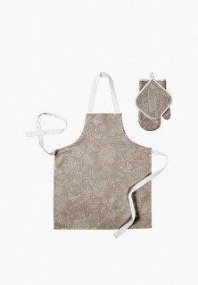 Набор кухонного текстиля Mia Cara прихватка 18х18 см, прихватка-рукавица 18х28 см, фартук 60х70 см