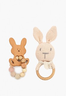 Набор игровой Oregano Mama "Зайцы в персиковом" из 2 игрушек