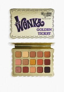 Тени для век Revolution Willy Wonka & The Chocolate Factory x Revolution Golden Ticket Palette, 19,5 г